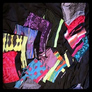 15 Pair of Nike Pro Shorts xs, s